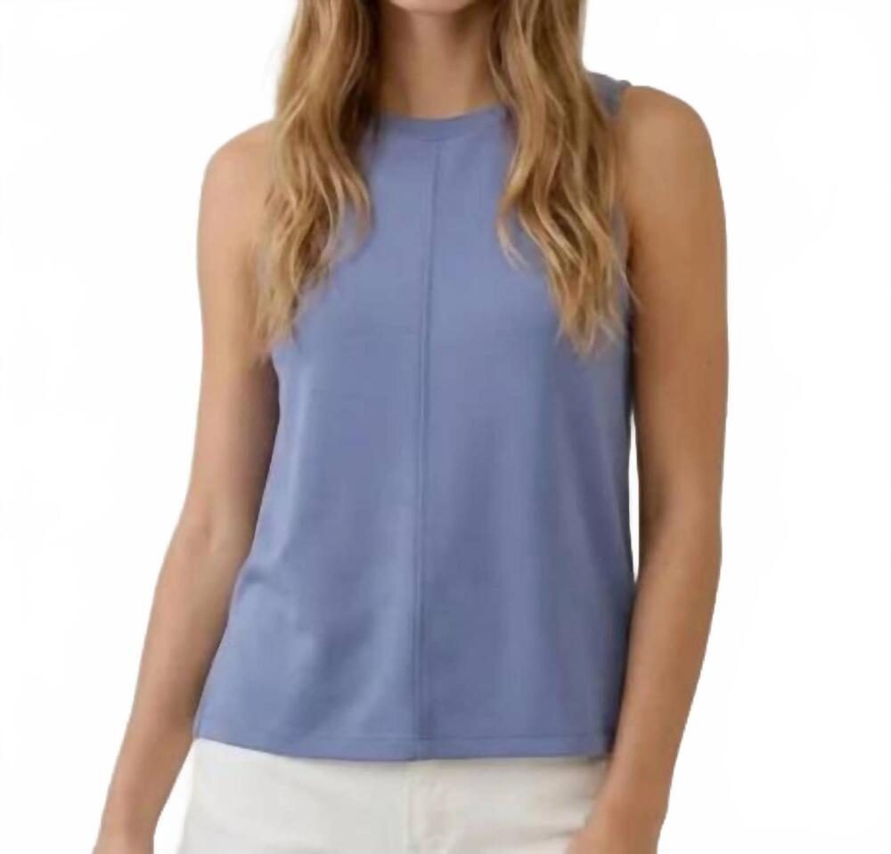NEW DOE AND RAE sleeveless swing top in blue